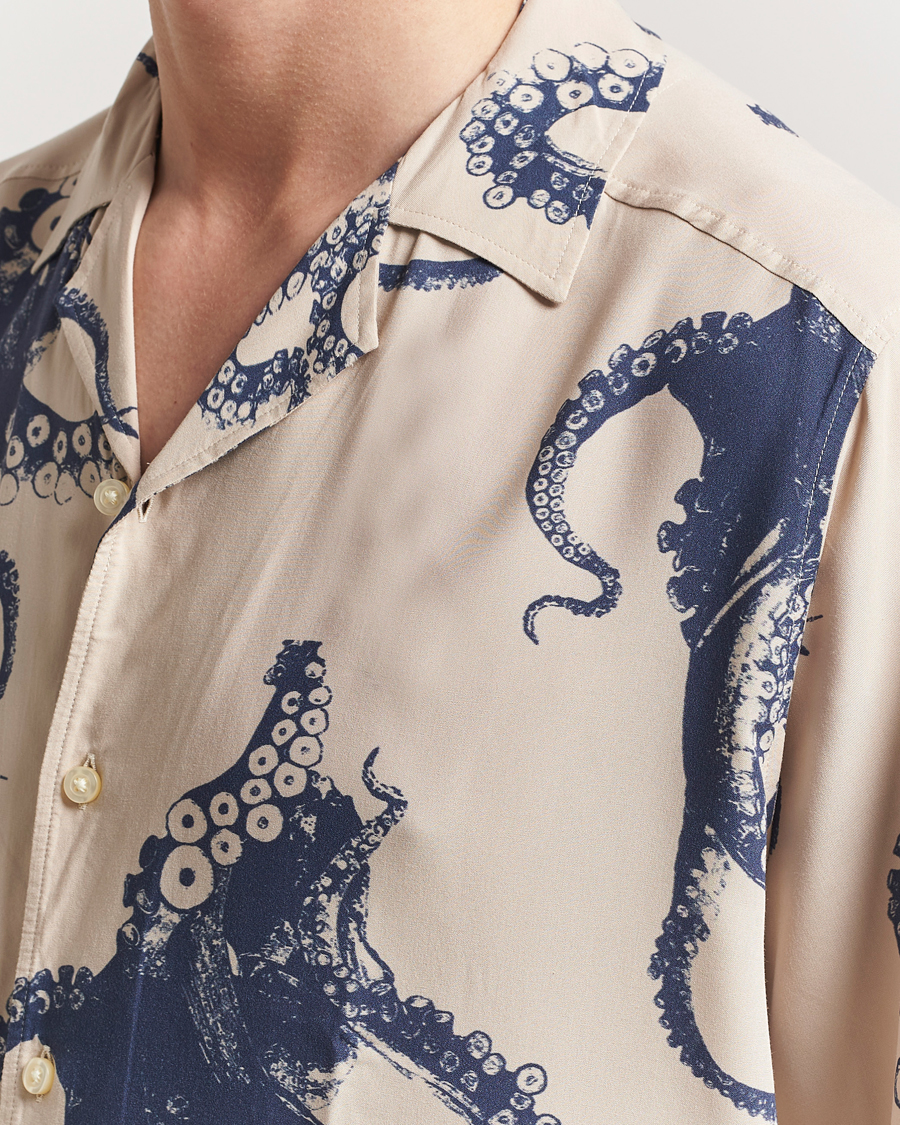 Herren | Hemden | BOSS ORANGE | Lapisy Printed Short Sleeve Shirt Light Beige