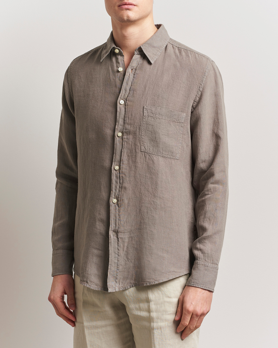 Herren | Hemden | BOSS ORANGE | Relegant Linen Shirt Open Beige