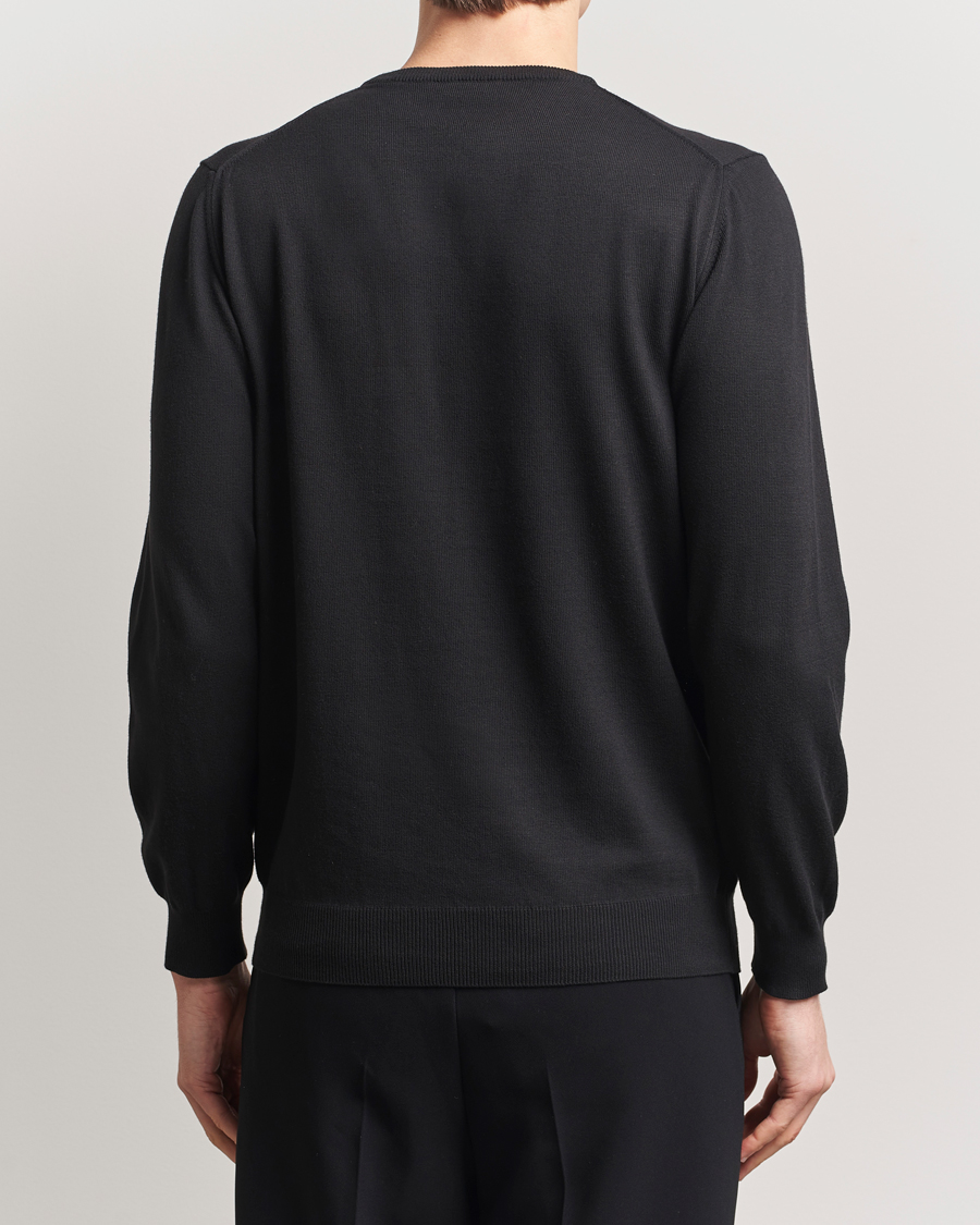 Herren | Pullover | Morgano | Supersoft Egyptian Cotton Crew Neck Black