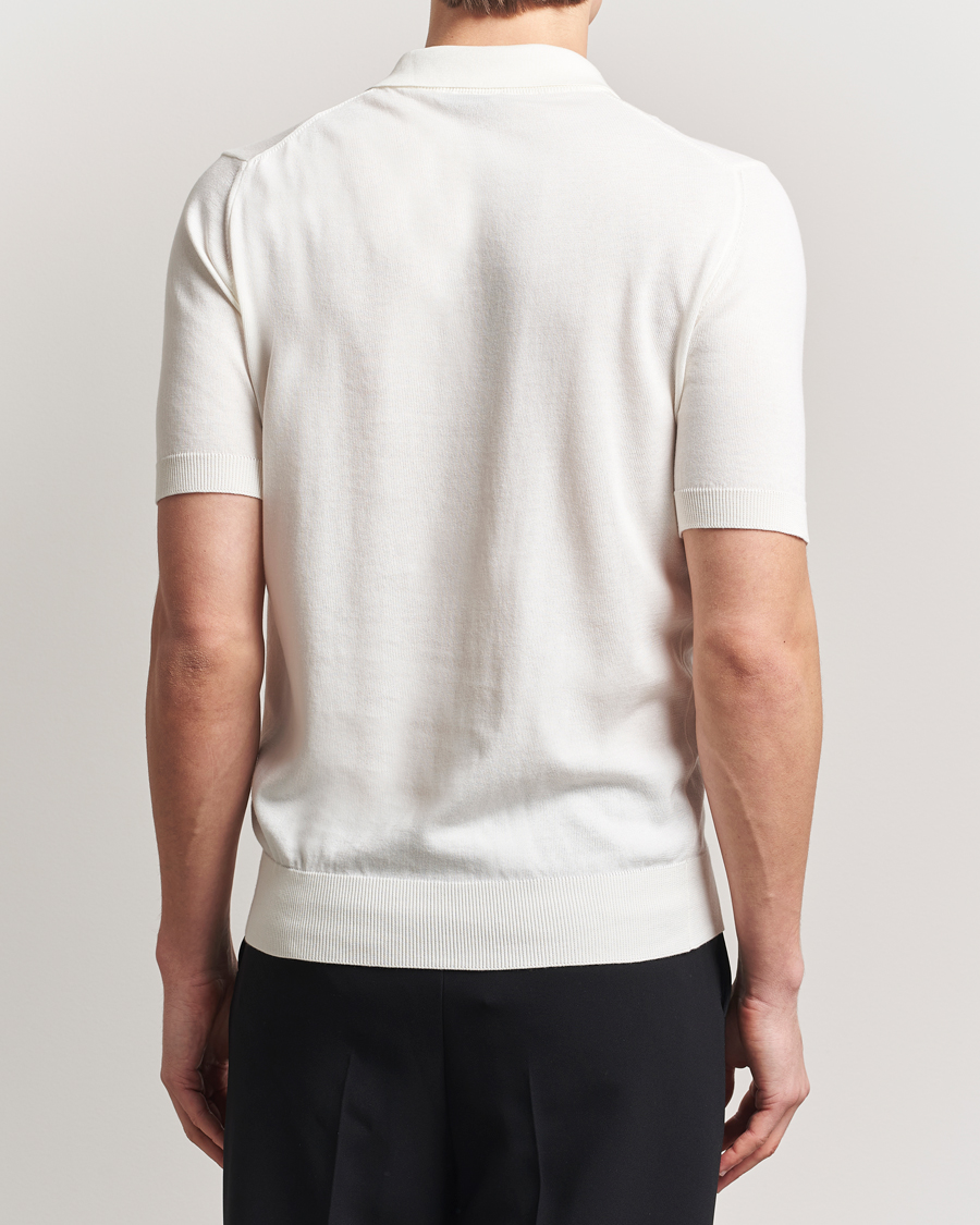 Herren | Poloshirts | Morgano | Knitted Organic Cotton Polo White