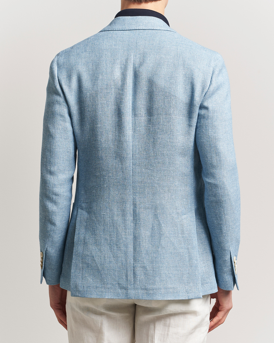 Herren | Sakkos | Lardini | Linen Crepe Canvas Blazer Light Blue