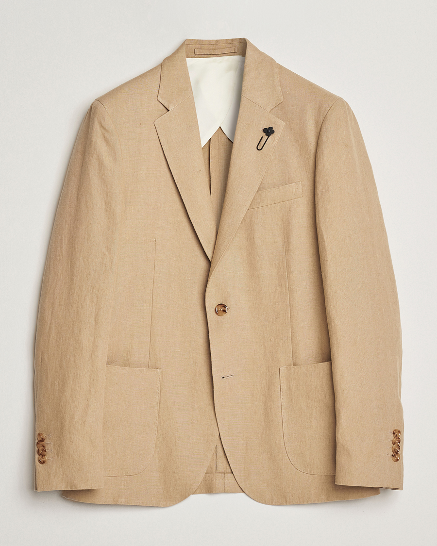 Herren | Sakkos | Lardini | Linen Canvas Blazer Beige