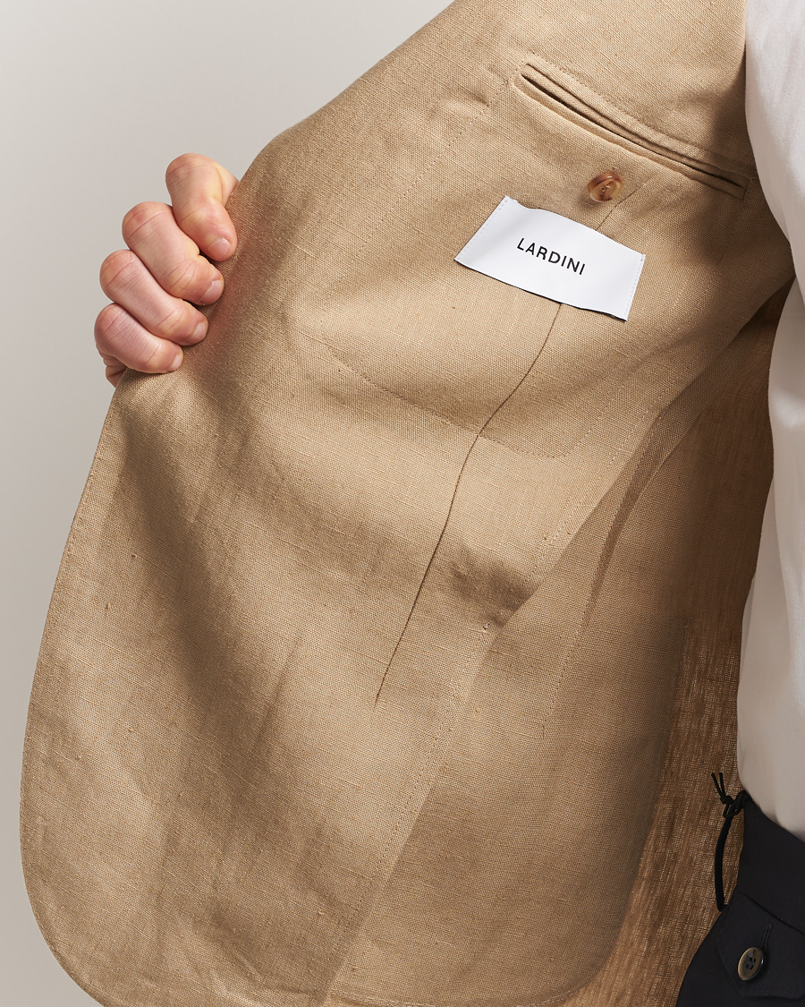 Herren | Sakkos | Lardini | Linen Canvas Blazer Beige