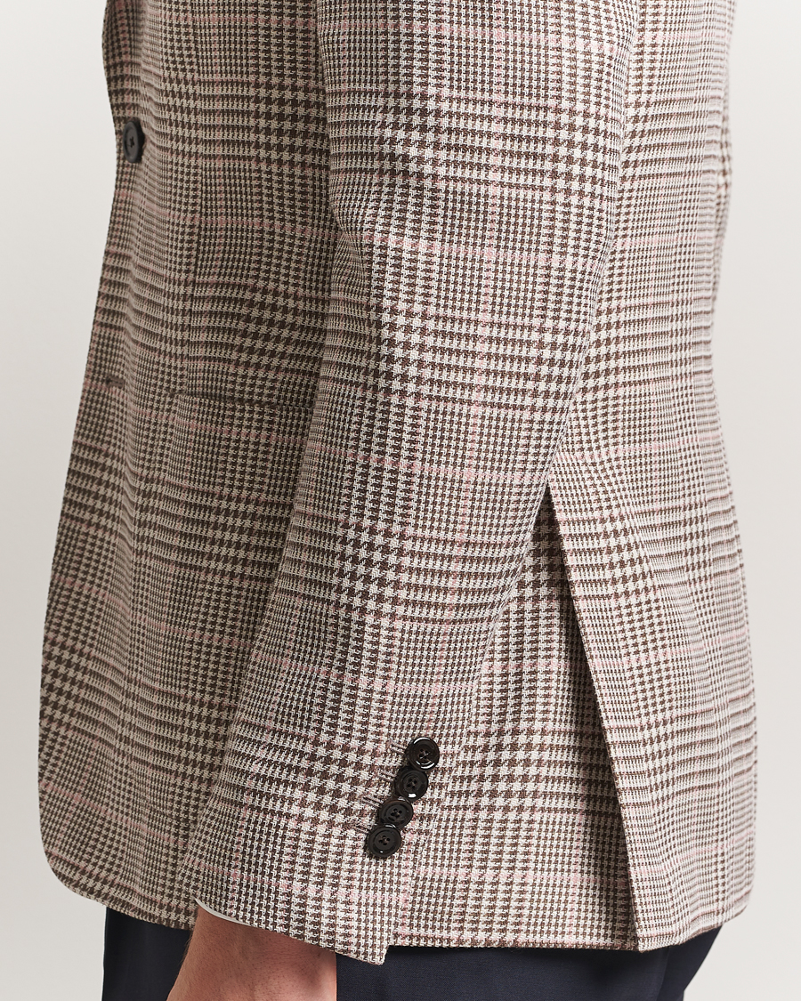 Herren | Sakkos | Lardini | Wool/Cotton Checked Blazer Brown/Pink