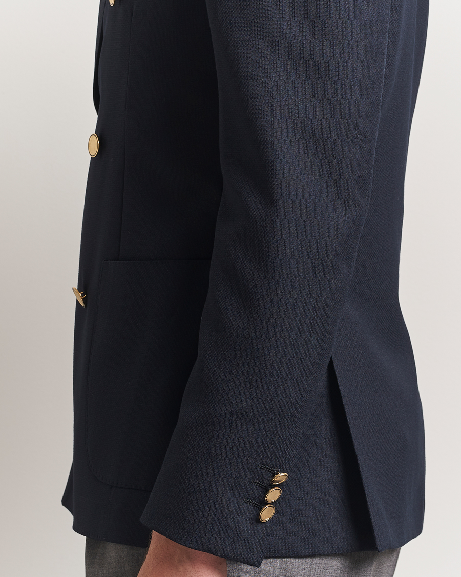 Herren | Sakkos | Lardini | Double Breasted Light Wool Blazer Navy