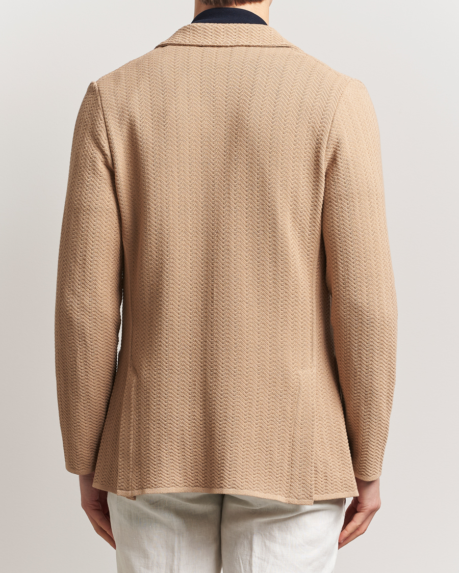 Herren | Sakkos | Lardini | Knitted Cotton Structured Blazer Beige