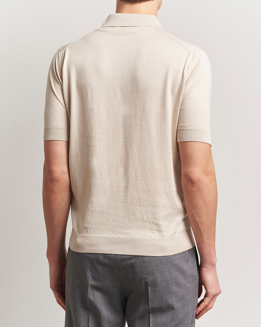 Herren | Poloshirts | Lardini | Knitted Cotton Polo Beige