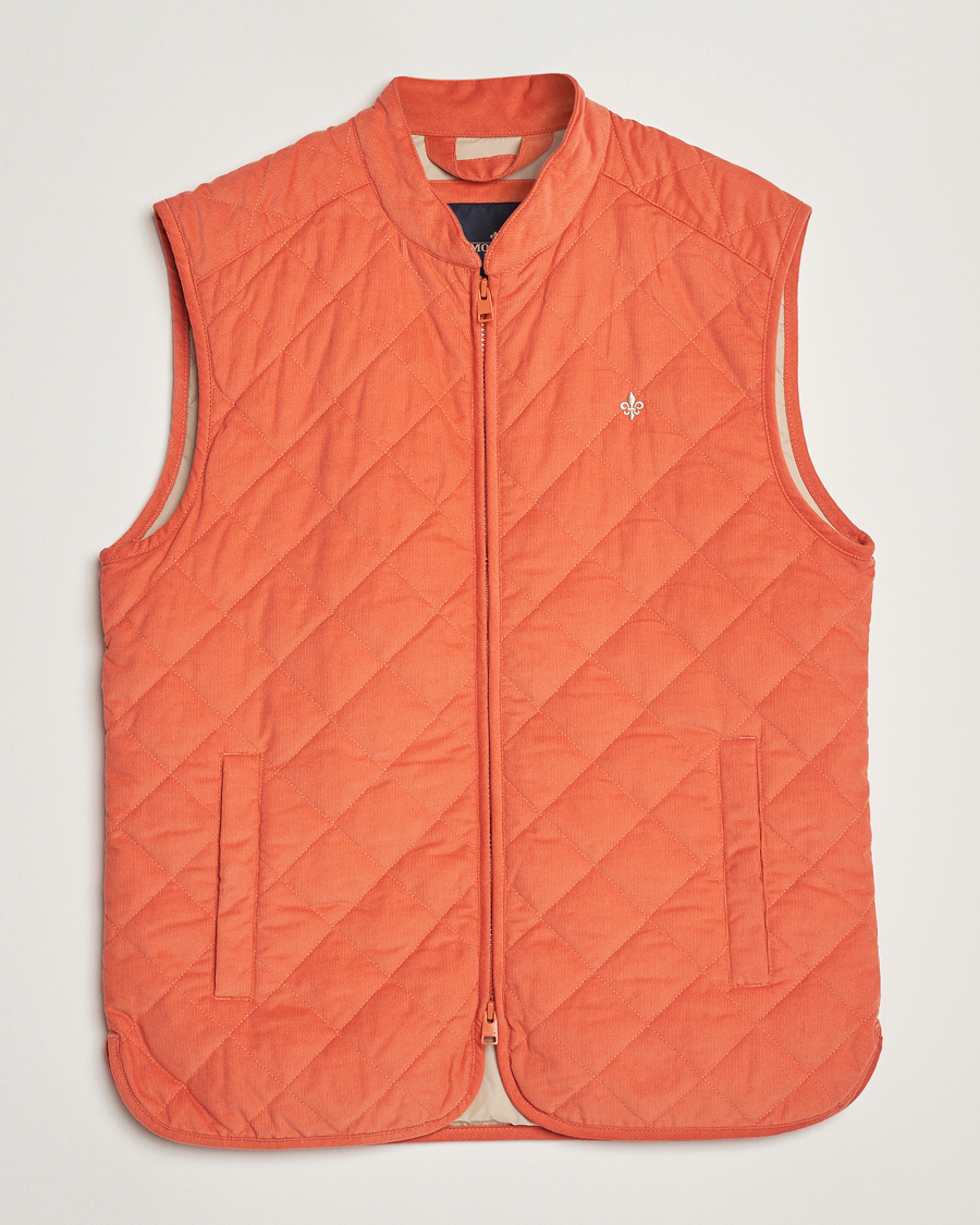 Herren | Jacken | Morris | Teddy Quilted Cord Vest Orange