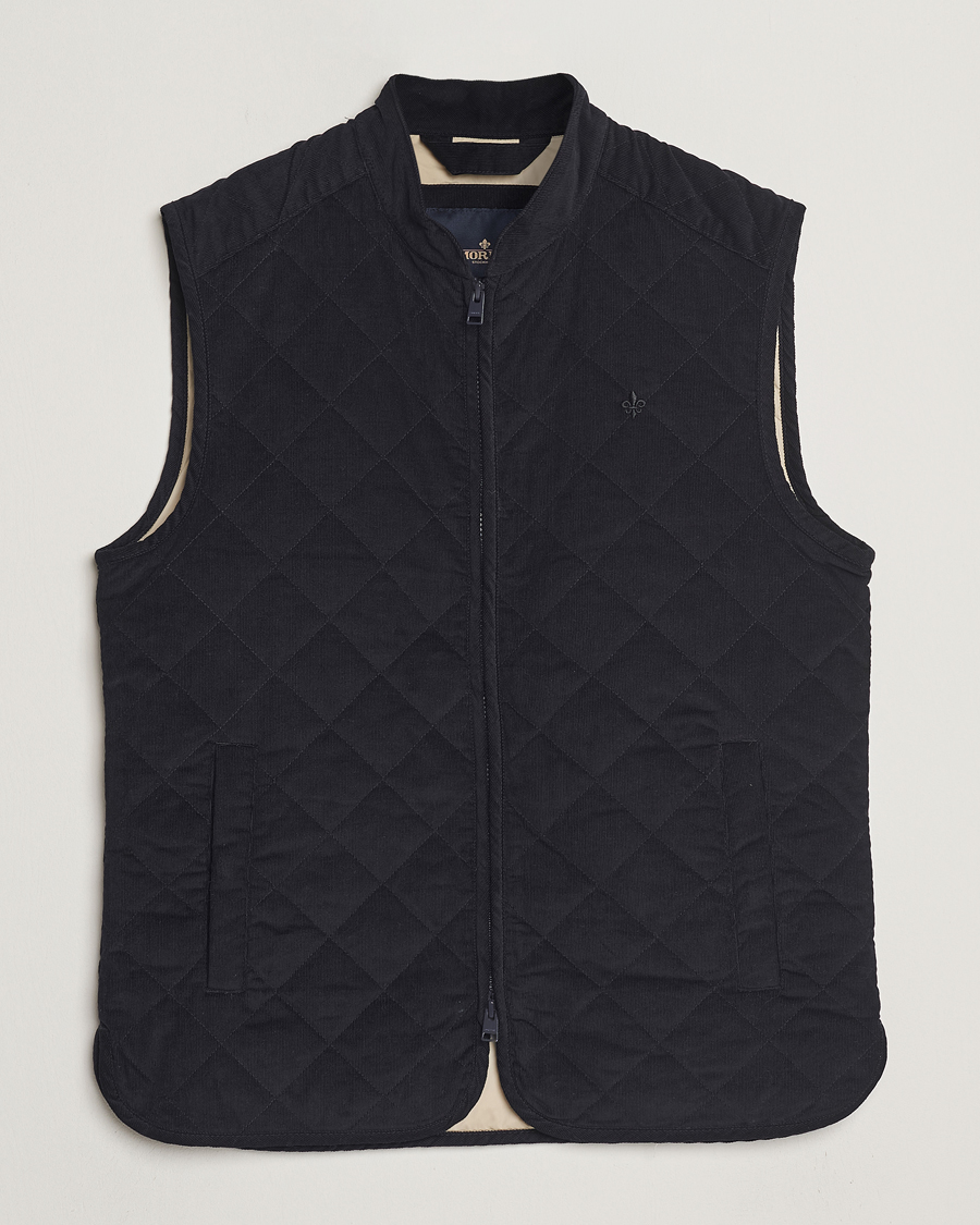 Herren | Jacken | Morris | Teddy Quilted Cord Vest Navy