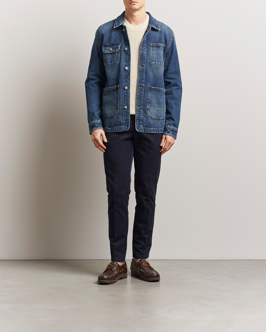 Herren | Hemden | Morris | Denim Shirt Jacket Blue