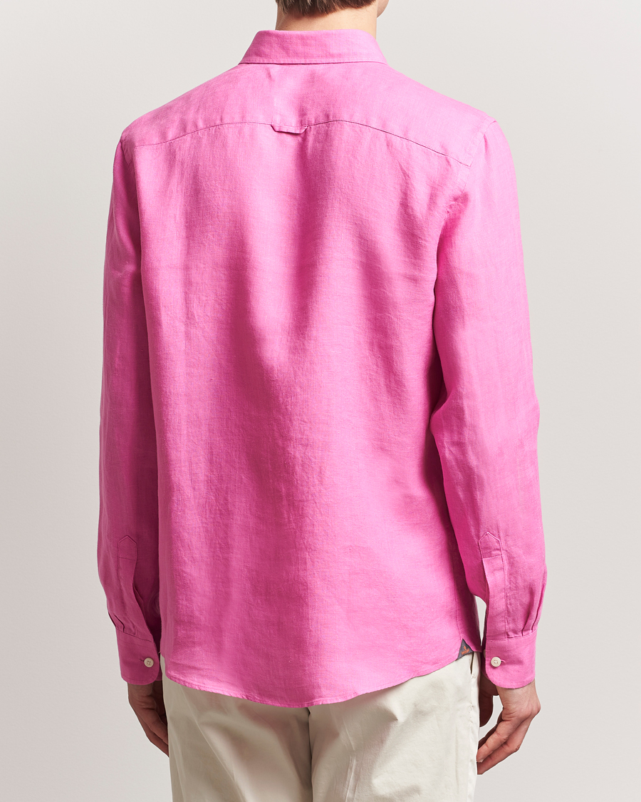 Herren | Hemden | Morris | Douglas Linen Button Down Shirt Cerise