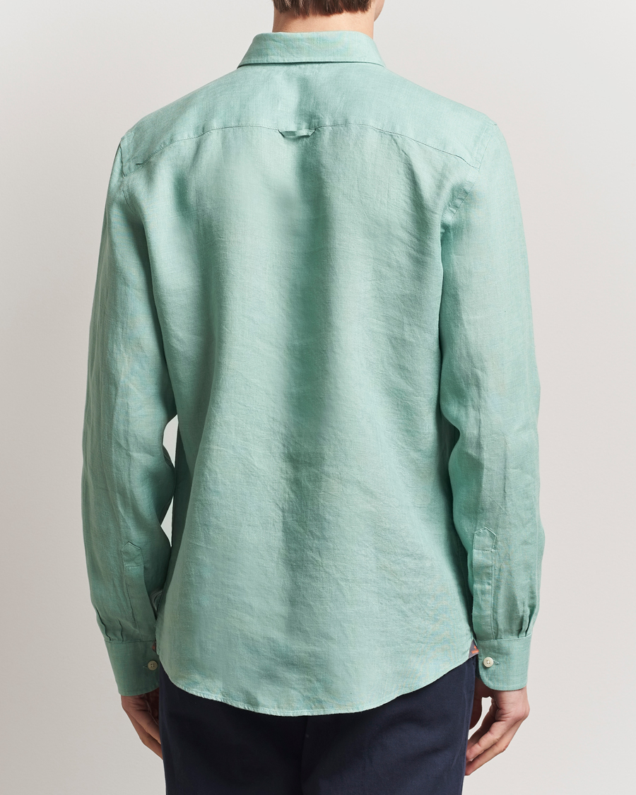 Herren | Hemden | Morris | Douglas Linen Button Down Shirt Light Green