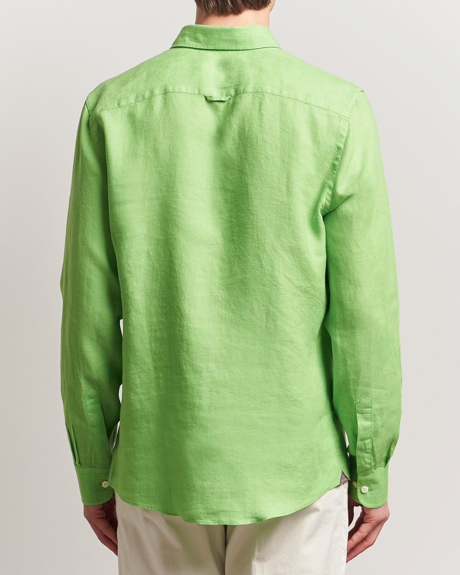 Herren | Hemden | Morris | Douglas Linen Button Down Shirt Green