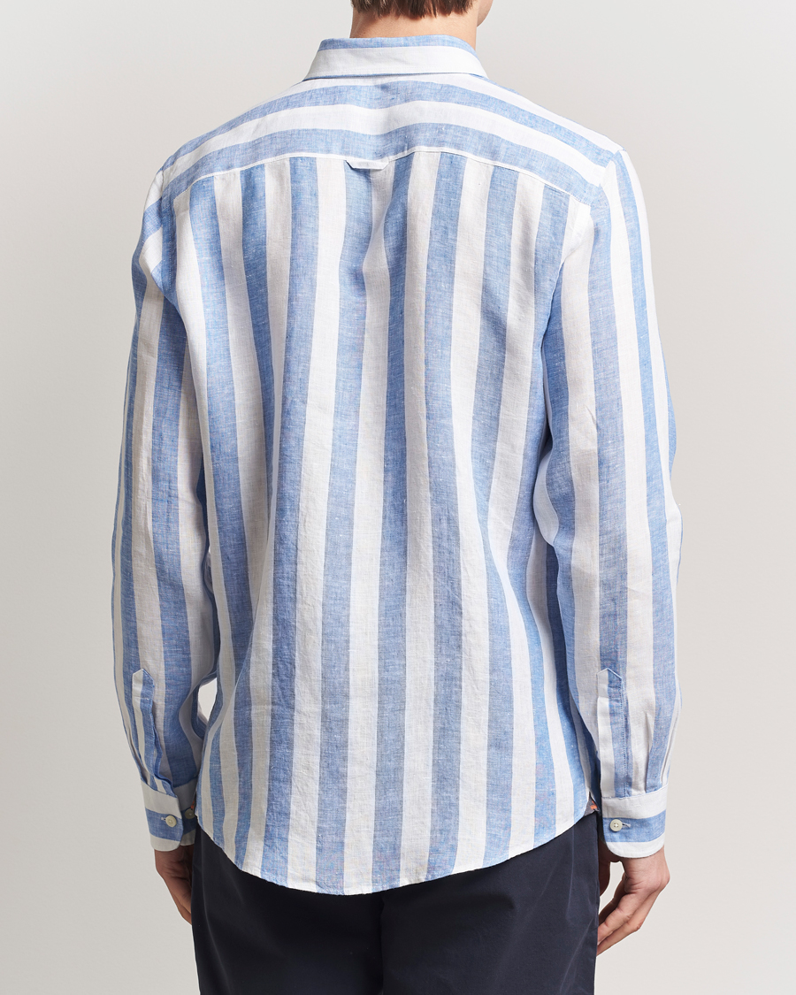 Herren | Hemden | Morris | Douglas Striped Linen Shirt Blue