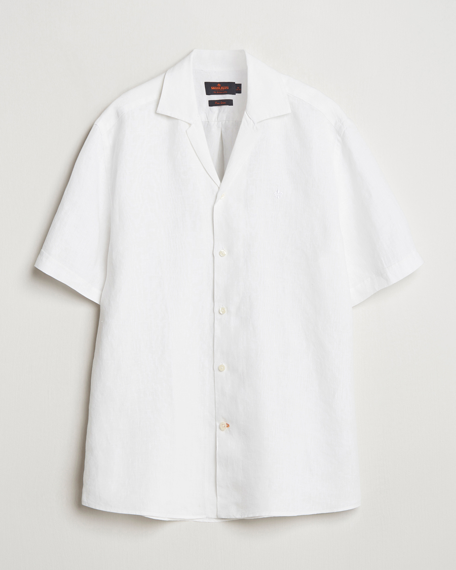 Herren | Hemden | Morris | Resort Linen Shirt White