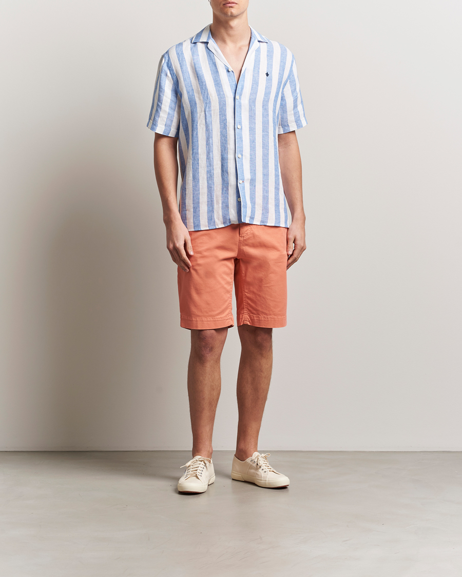 Herren | Hemden | Morris | Resort Linen Shirt Blue