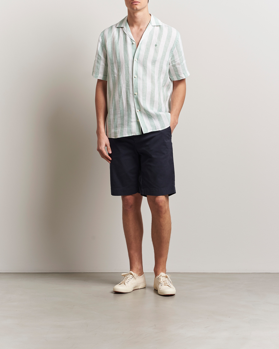 Herren | Hemden | Morris | Resort Linen Shirt Green