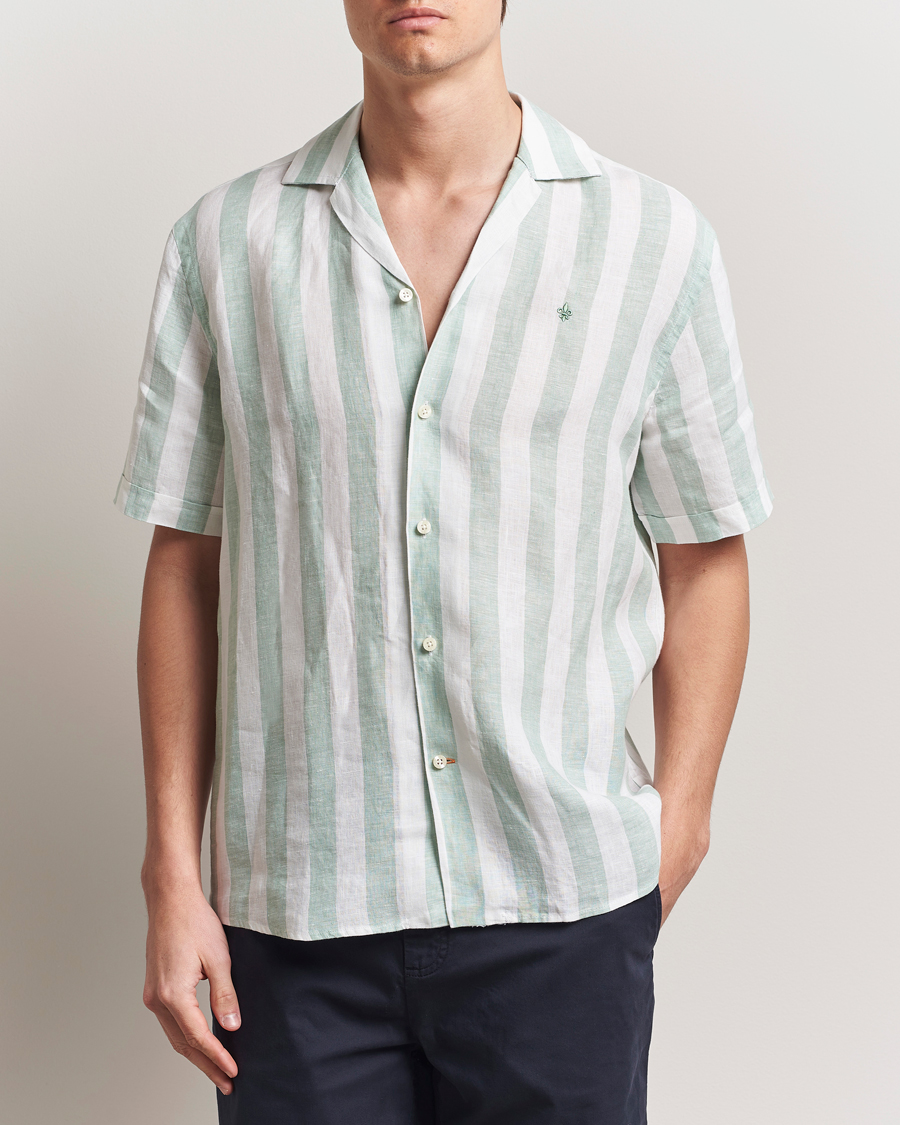 Herren | Hemden | Morris | Resort Linen Shirt Green