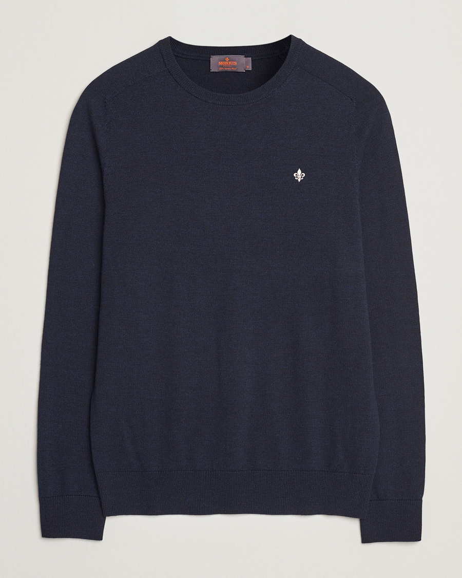 Herren | Pullover | Morris | Merino O-Neck Navy