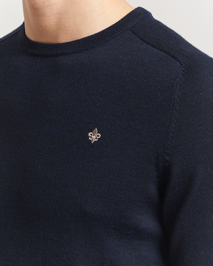 Herren | Pullover | Morris | Merino O-Neck Navy