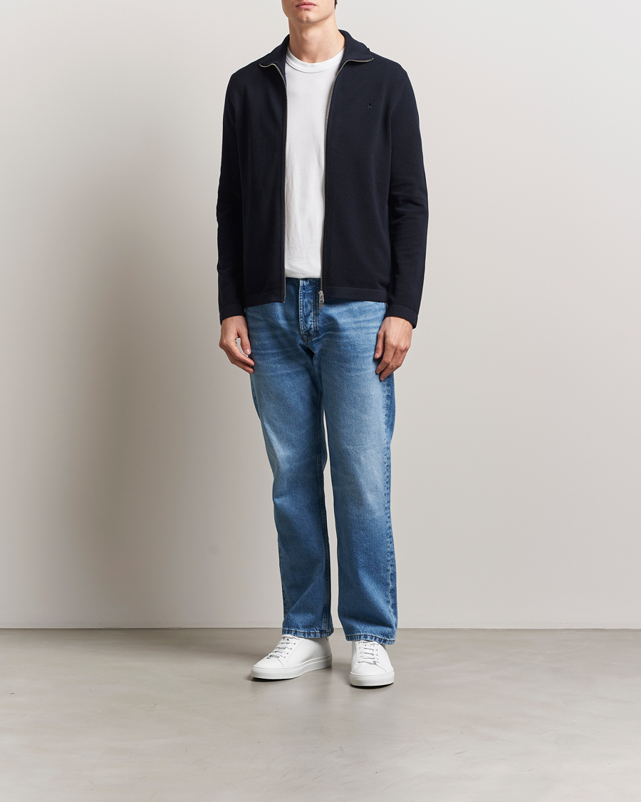 Herren | Pullover | Morris | Jake Zip Cardigan Dark Blue