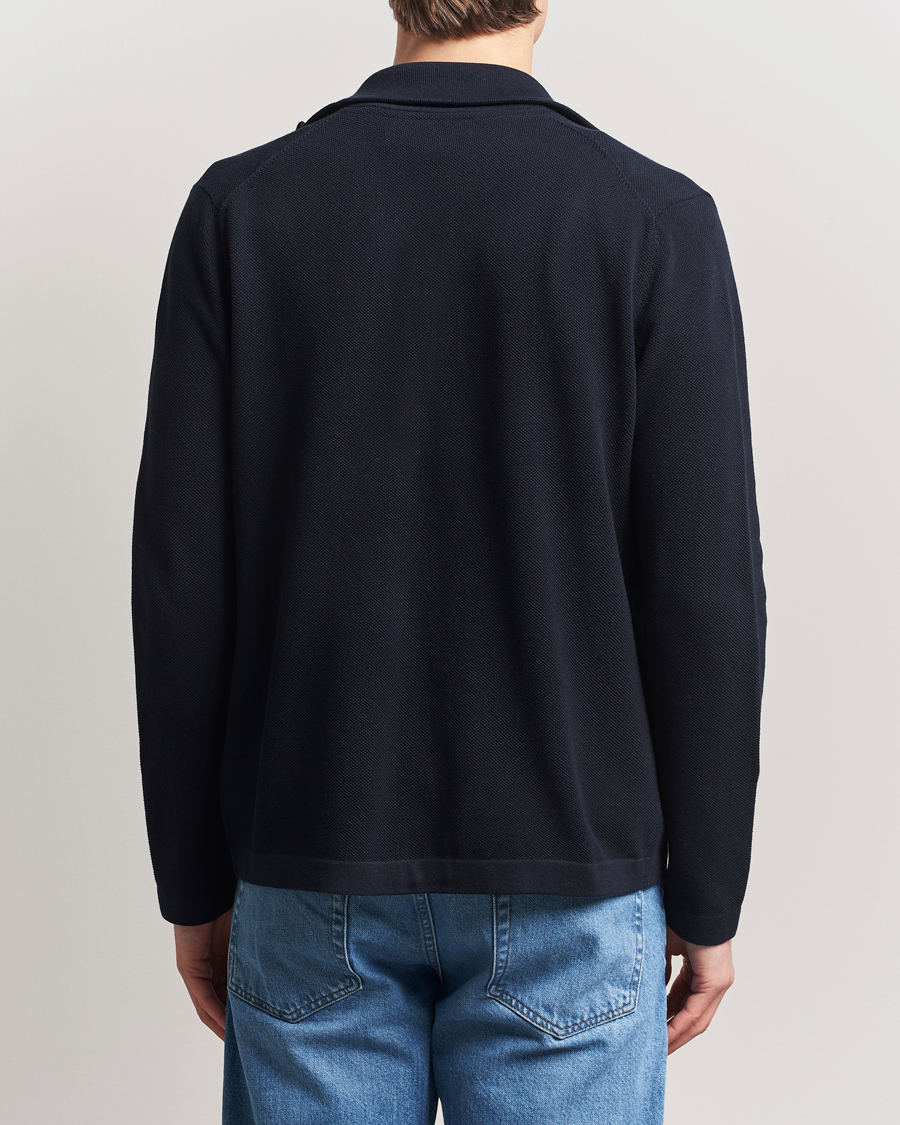 Herren | Pullover | Morris | Jake Zip Cardigan Dark Blue