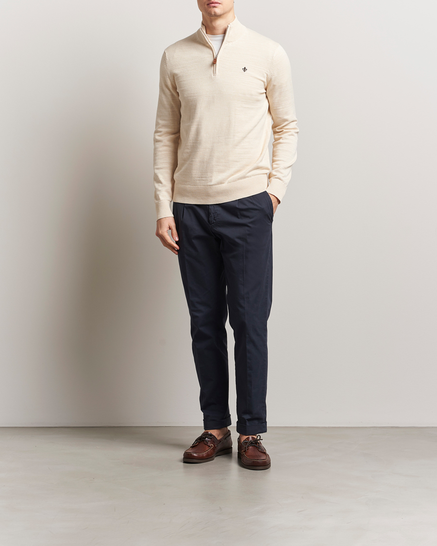 Herren | Pullover | Morris | Randall Half Zip Off White