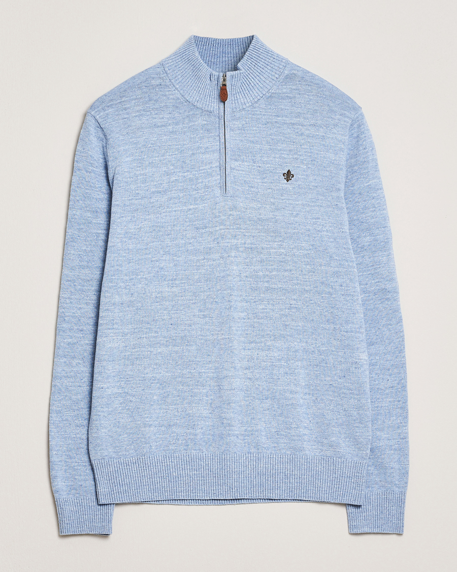 Herren | Pullover | Morris | Randall Half Zip Light Blue