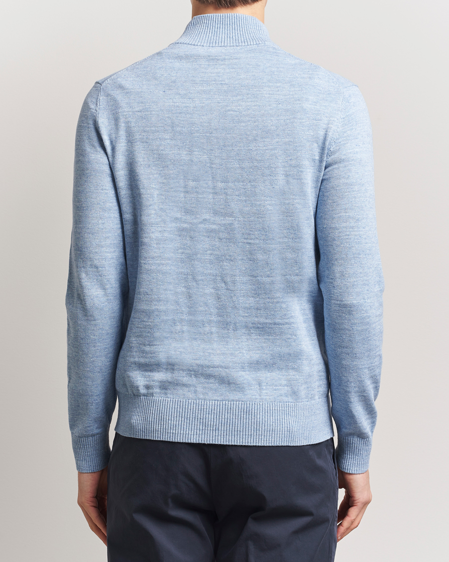 Herren | Pullover | Morris | Randall Half Zip Light Blue