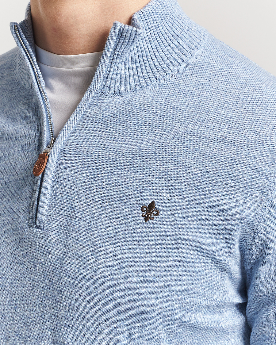 Herren | Pullover | Morris | Randall Half Zip Light Blue