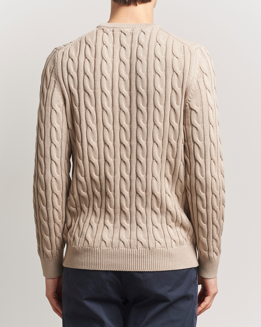 Herren | Pullover | Morris | Ethan Cable O-Neck Khaki