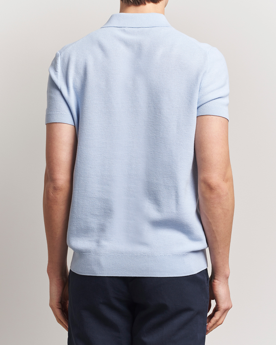 Herren | Poloshirts | Morris | Walter Knitted Polo Light Blue