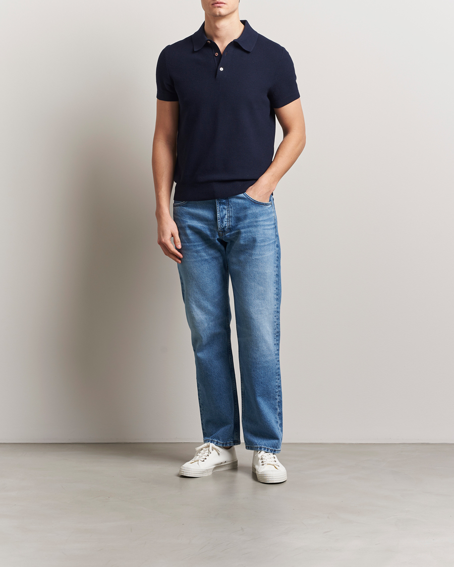Herren | Poloshirts | Morris | Walter Knitted Polo Navy