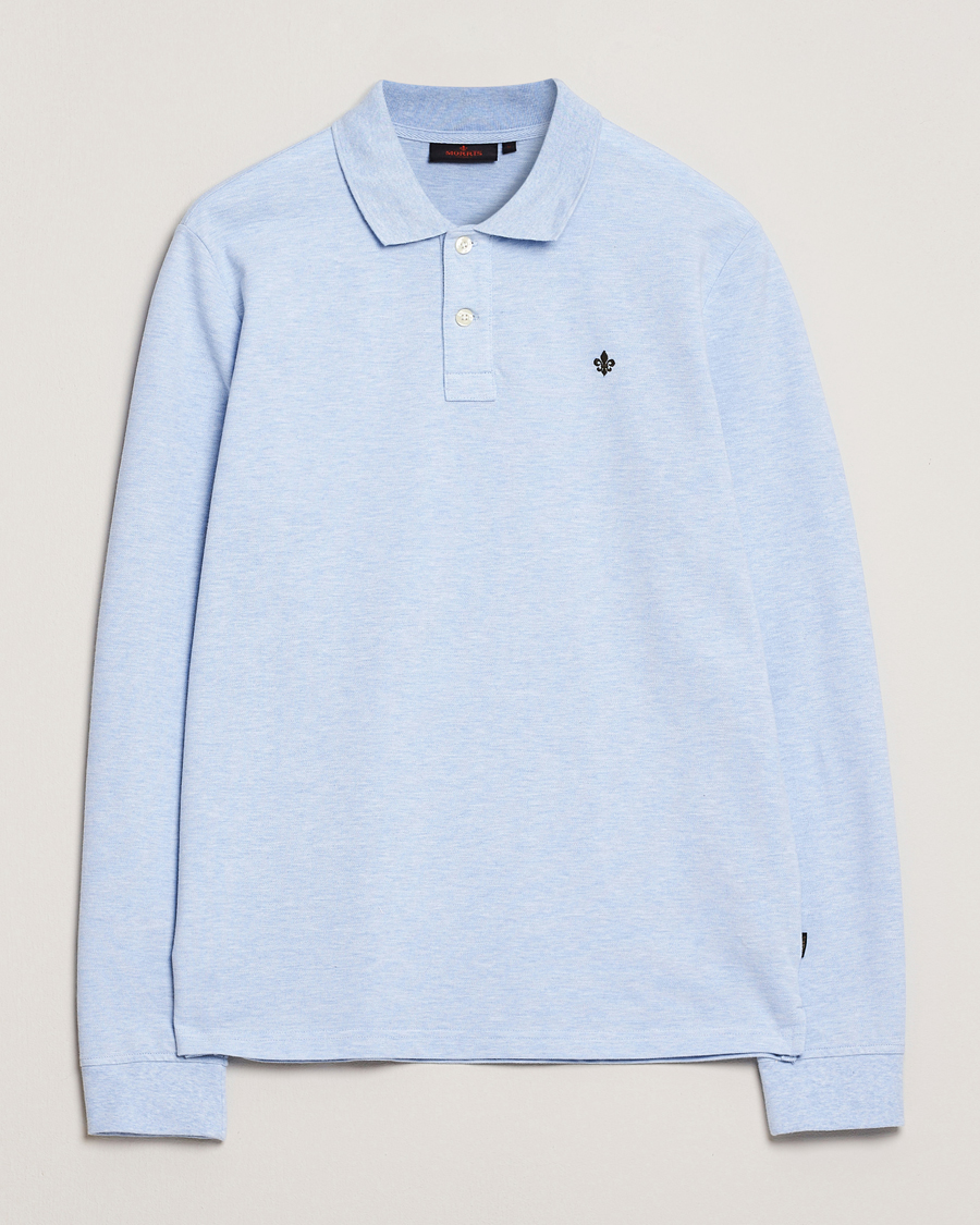 Herren | Pullover | Morris | Camden Long Sleeve Pique Light Blue