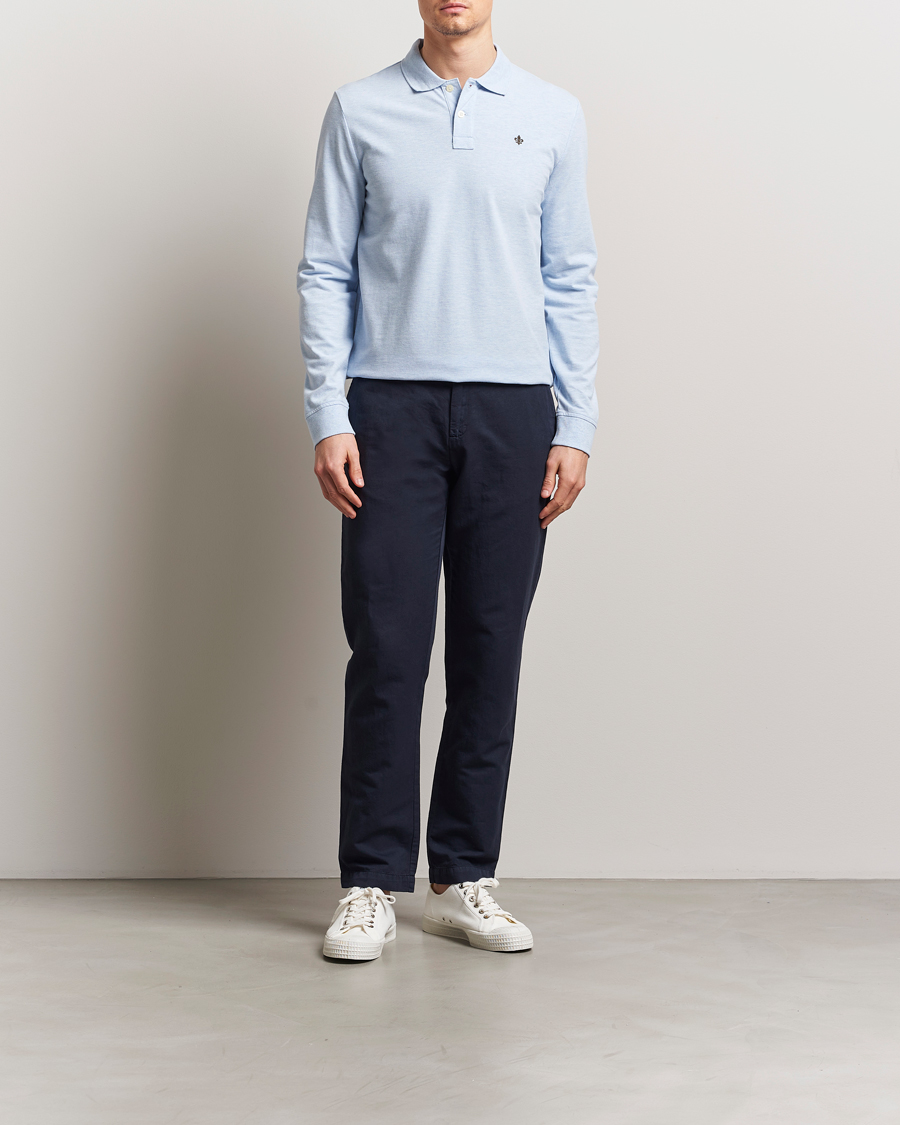 Herren | Pullover | Morris | Camden Long Sleeve Pique Light Blue