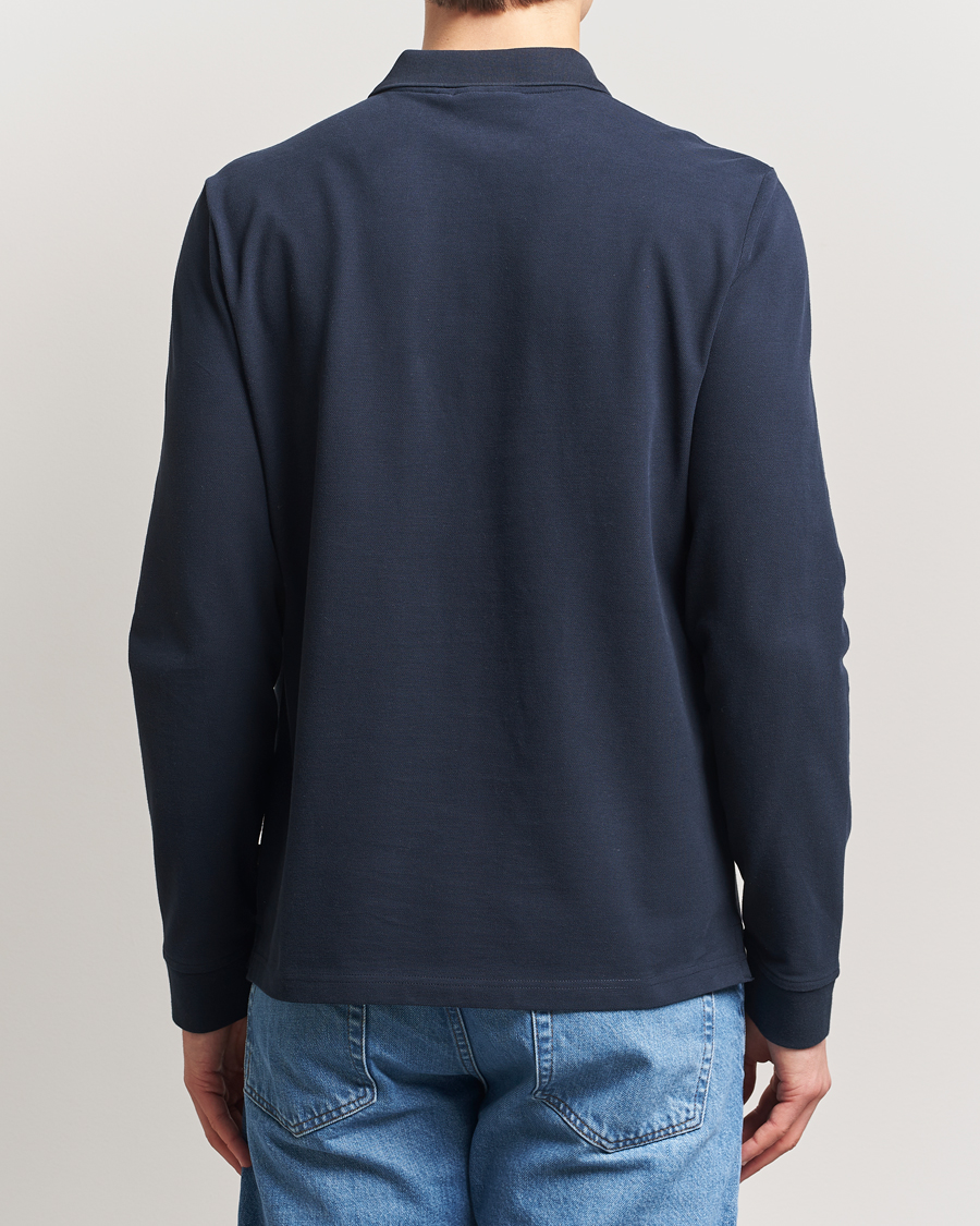 Herren | Pullover | Morris | Camden Long Sleeve Pique Dark Blue