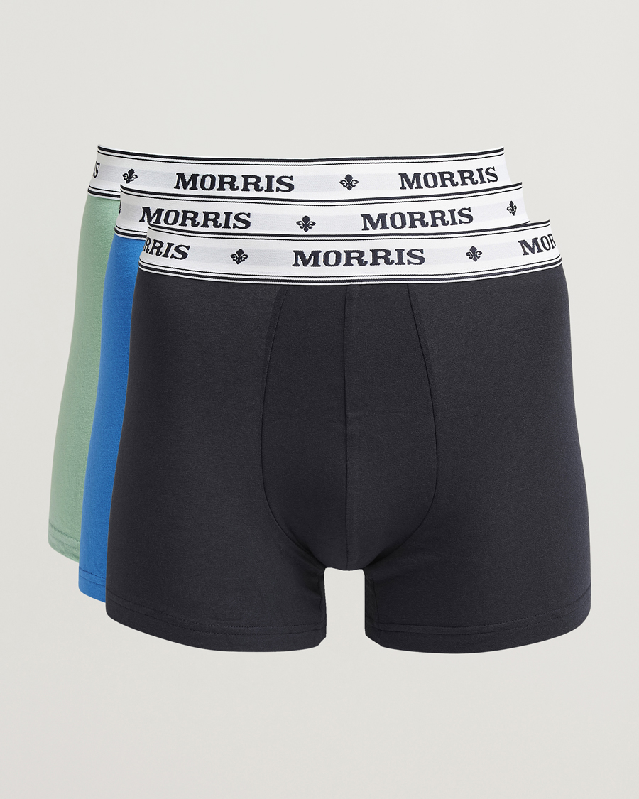 Herren | Unterwäsche | Morris | 3-Pack Boxer Briefs Navy/Green/Blue
