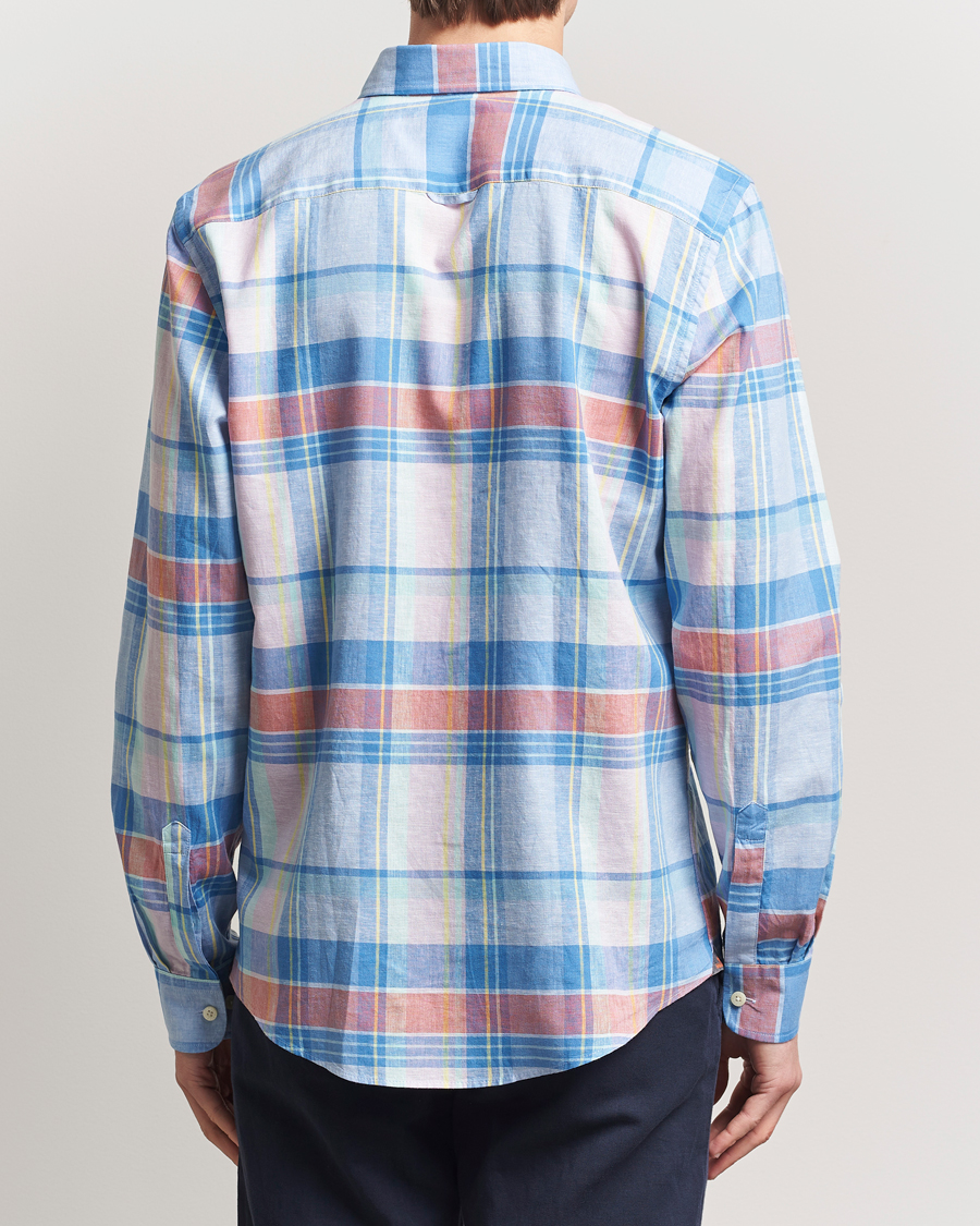 Herren | Hemden | Morris | Happy Linen Checked Shirt Blue