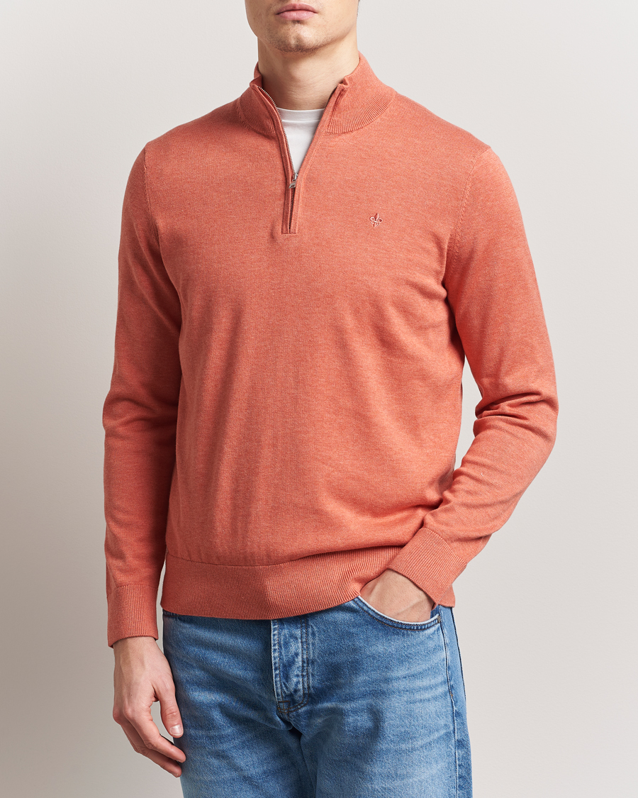 Herren | Pullover | Morris | Riley Cotton Half Zip Orange