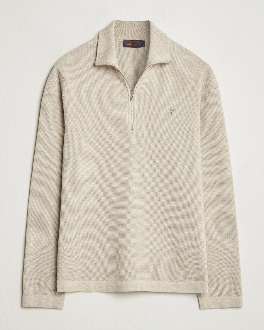 Herren | Pullover | Morris | Jake Cotton Half Zip Khaki