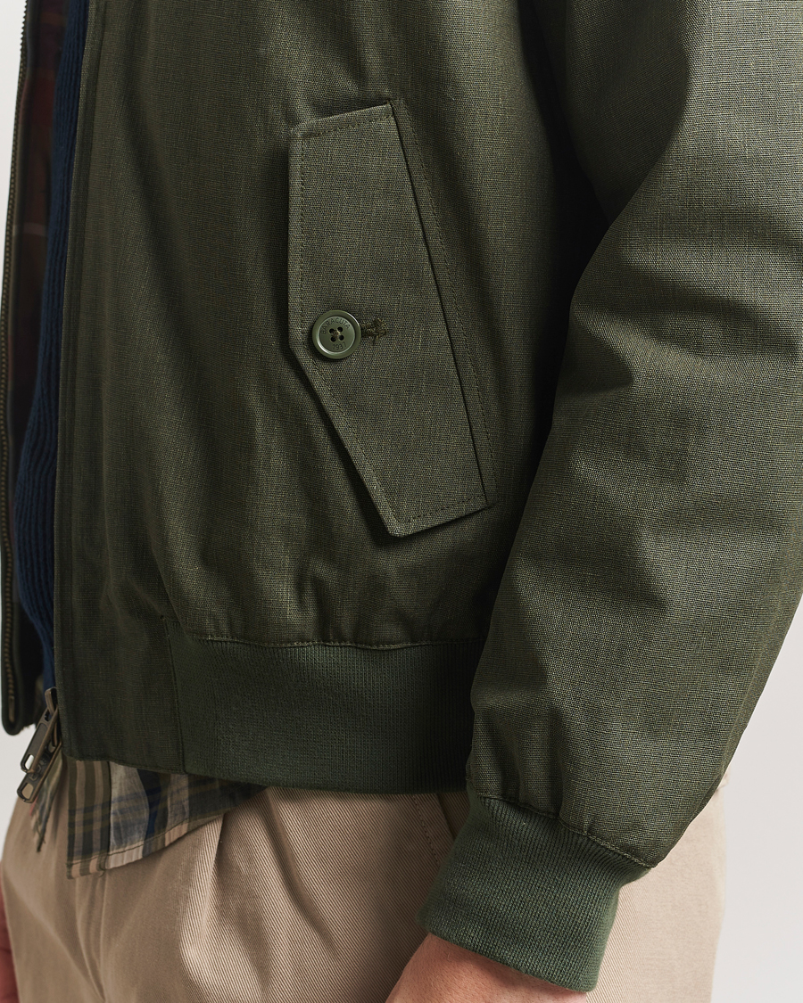 Herren | Jacken | Baracuta | Tent Cloth Coated Cotton/Linen G9 Jacket Green