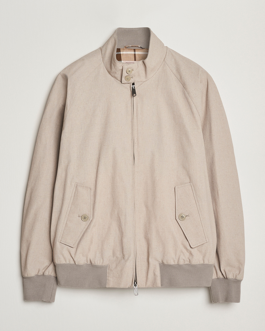 Herren | Jacken | Baracuta | Tent Cloth Coated Cotton/Linen G9 Jacket Beige