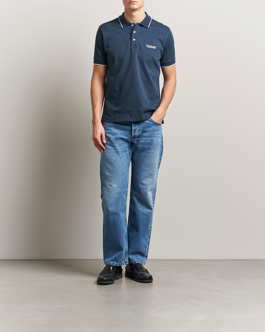 Herren | Poloshirts | Baracuta | Short Sleeve Cotton Jersey Polo Sea Storm