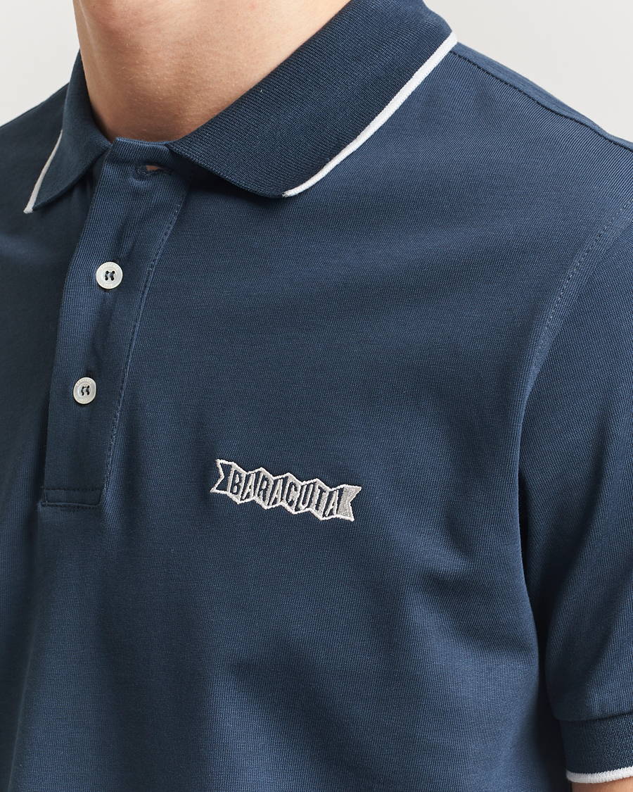 Herren | Poloshirts | Baracuta | Short Sleeve Cotton Jersey Polo Sea Storm