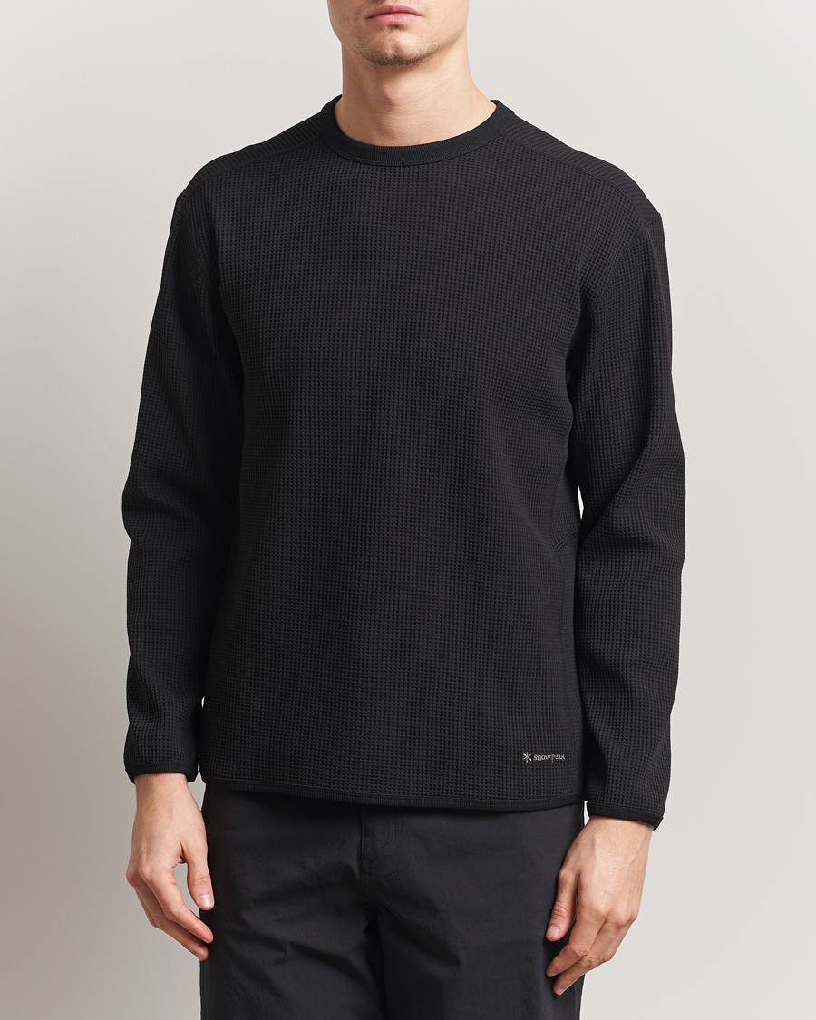Herren | T-Shirts | Snow Peak | Dry Waffle Long Sleeve T-Shirt Black