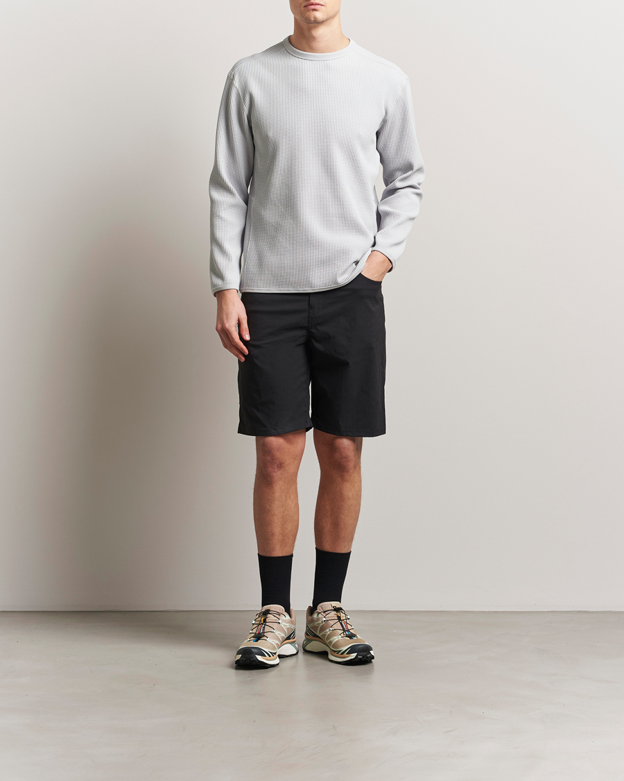 Herren | T-Shirts | Snow Peak | Dry Waffle Long Sleeve T-Shirt Light Grey