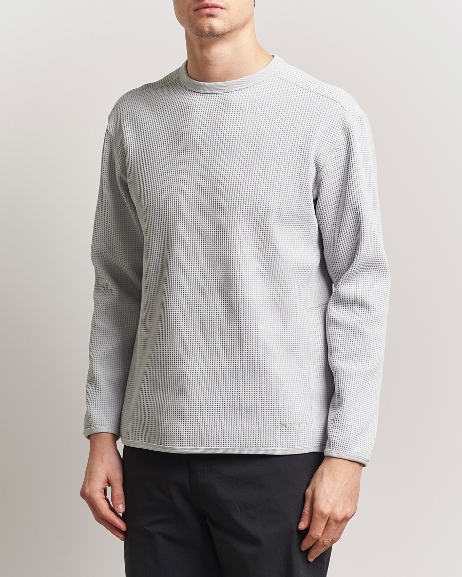 Herren | T-Shirts | Snow Peak | Dry Waffle Long Sleeve T-Shirt Light Grey
