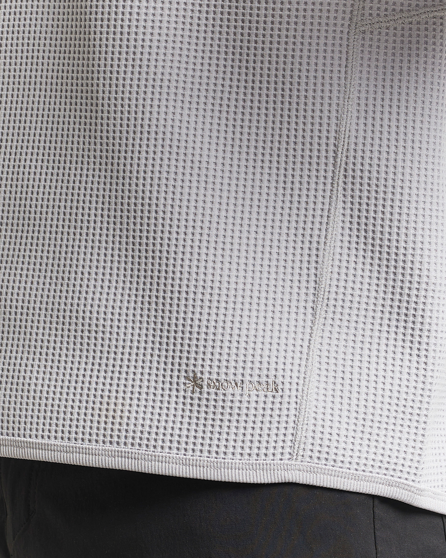 Herren | T-Shirts | Snow Peak | Dry Waffle Long Sleeve T-Shirt Light Grey