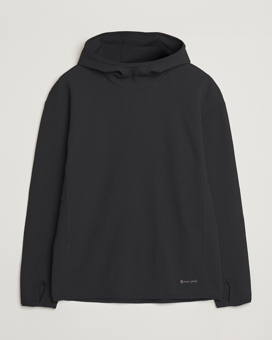 Herren | Pullover | Snow Peak | Dry Waffle Hoodie Black