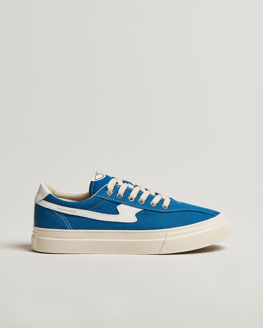 Herren | Stepney Workers Club Dellow S-Strike Cupsole Canvas Sneaker Sea Blue | Stepney Workers Club | Dellow S-Strike Cupsole Canvas Sneaker Sea Blue